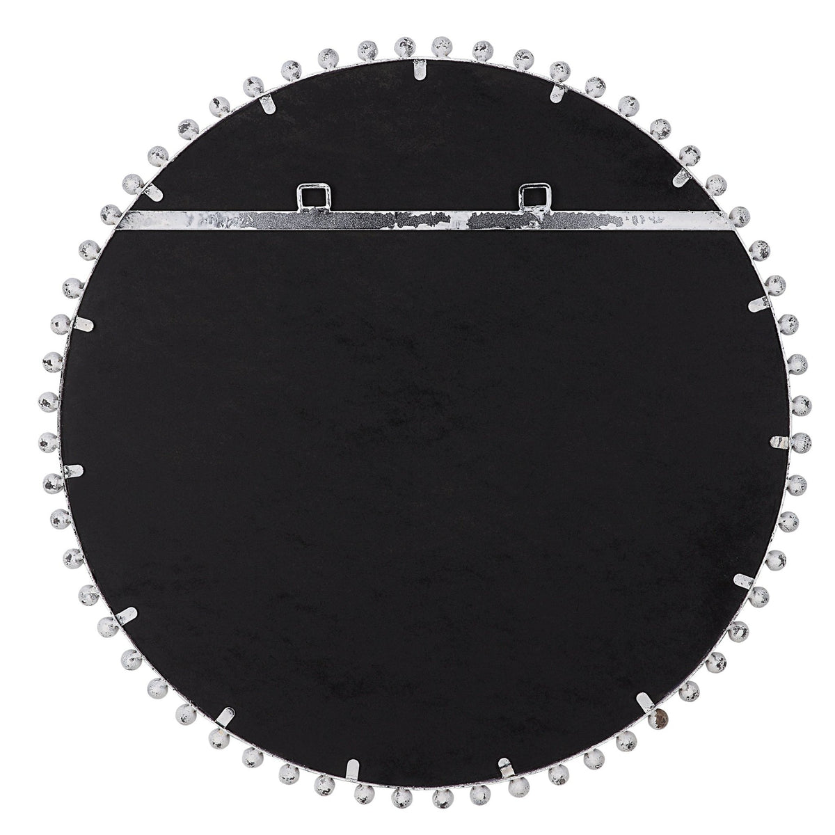 Taza Round Mirror, Antique White Mirrors| Uttermost
