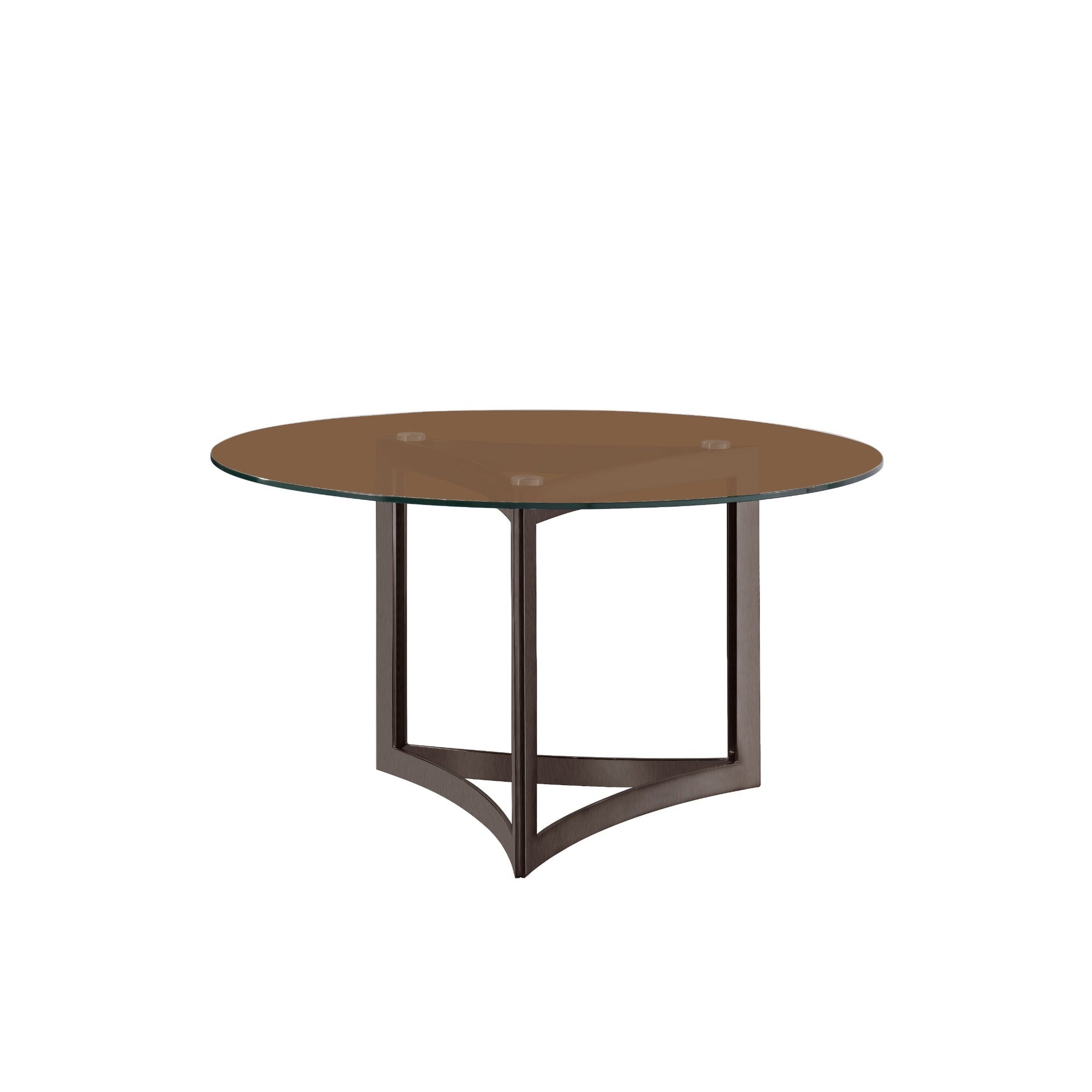 Alexa Dining Table Bronze Base and 150 CM Round Gold Glass