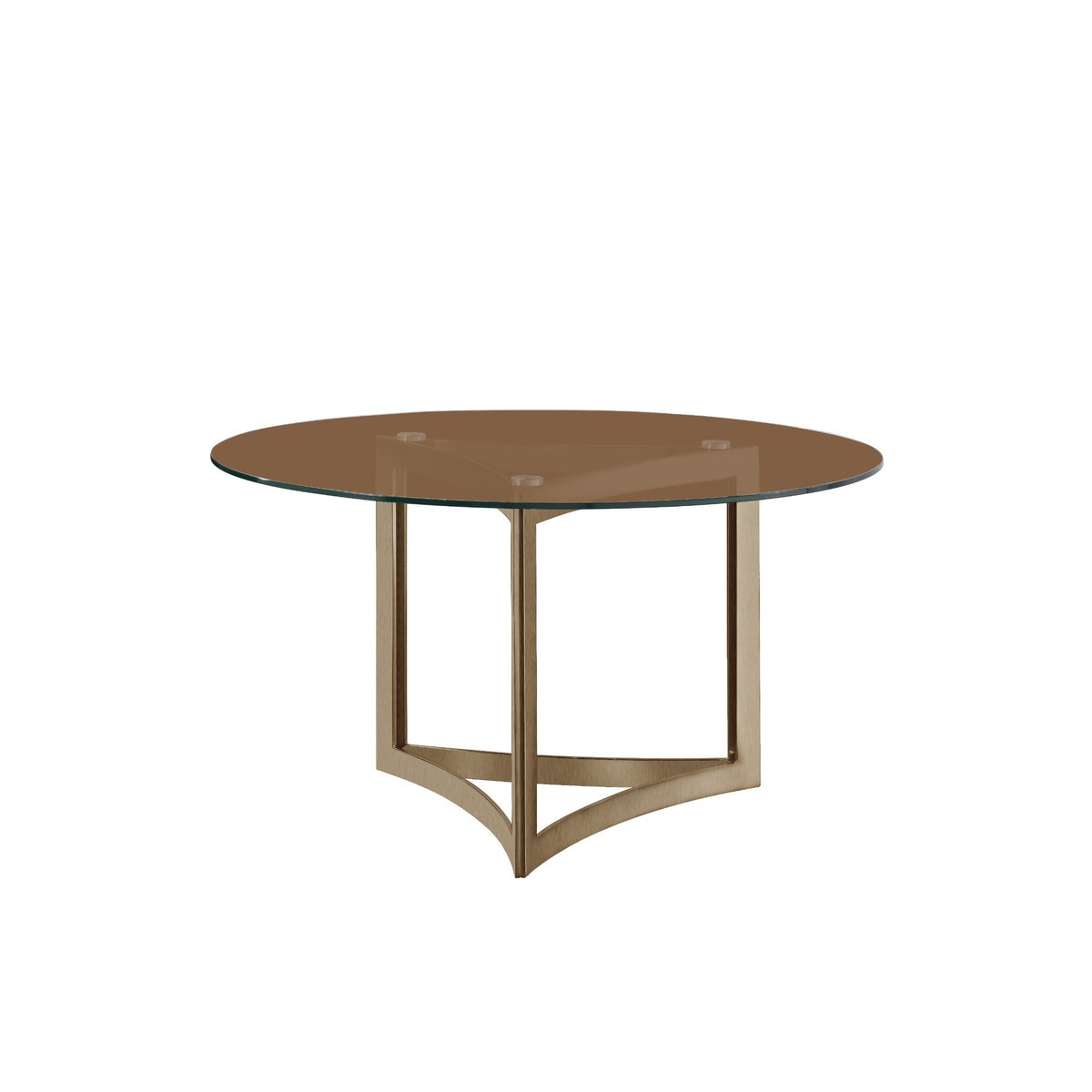 Alexa Dining Table Gold Base and 150 CM Round Gold Glass