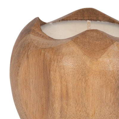 Teak, 8" Round Candle, Natural - Al Rugaib Furniture
