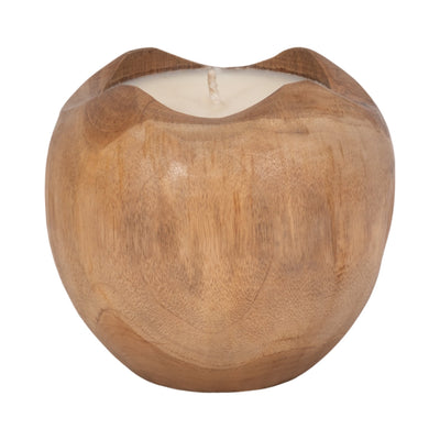 Teak, 8" Round Candle, Natural - Al Rugaib Furniture