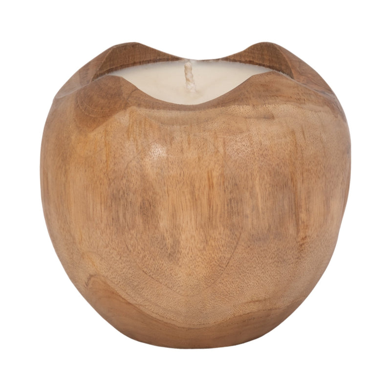 Teak, 8" Round Candle, Natural - Al Rugaib Furniture