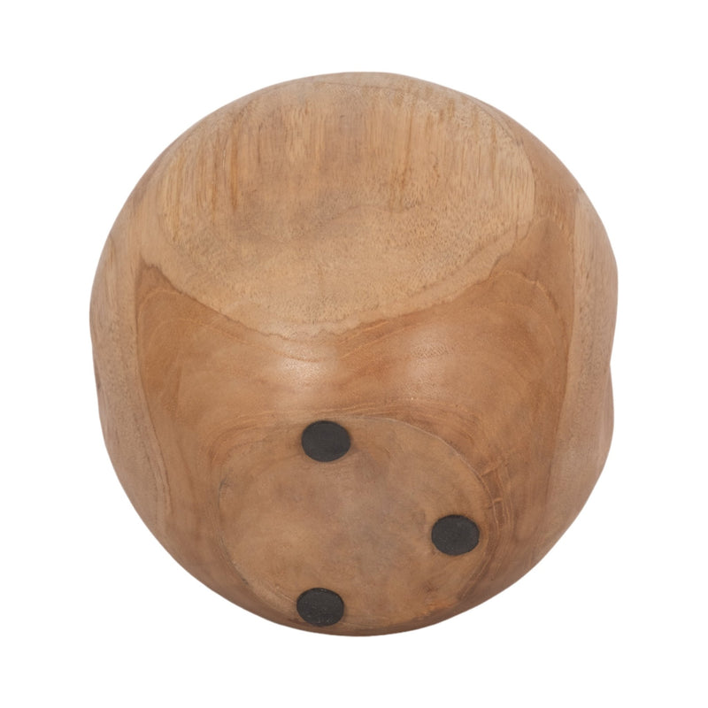 Teak, 8" Round Candle, Natural - Al Rugaib Furniture