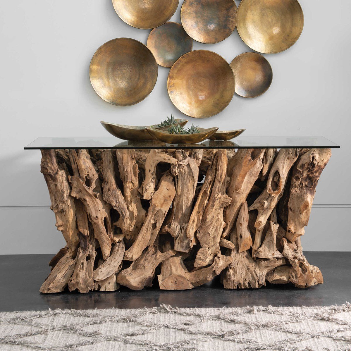 Teak Root Console Table, 2 Cartons Coffee Tables| Uttermost