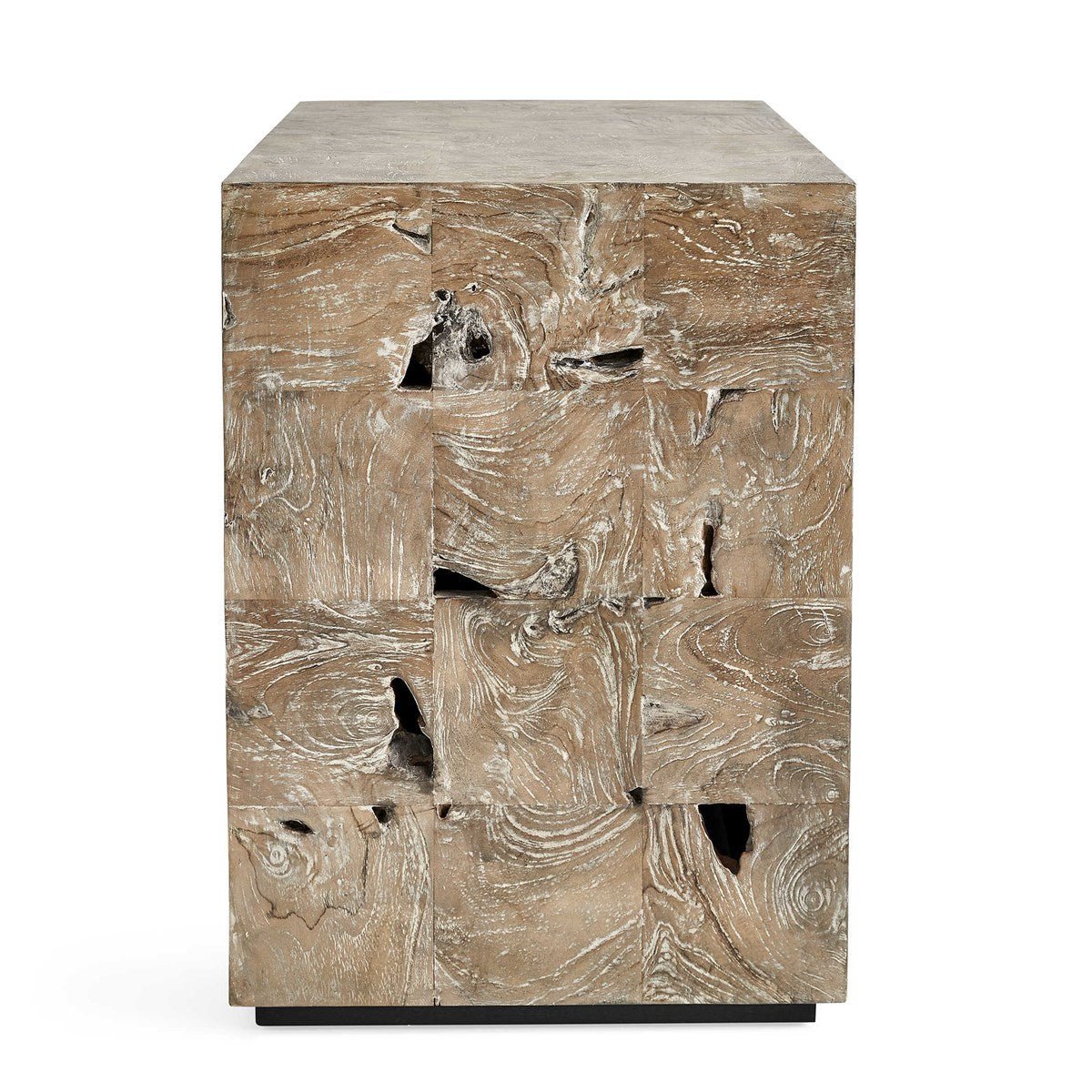 TEAK TAC TOE END TABLE - LIGHT Tray| Uttermost