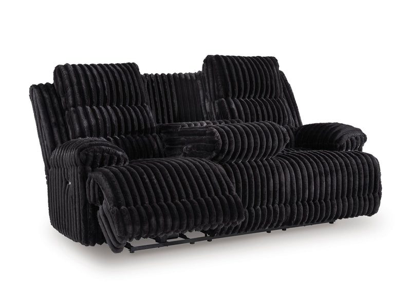Technique Power Reclining Sofa with Drop Down Table - Al Rugaib Furniture