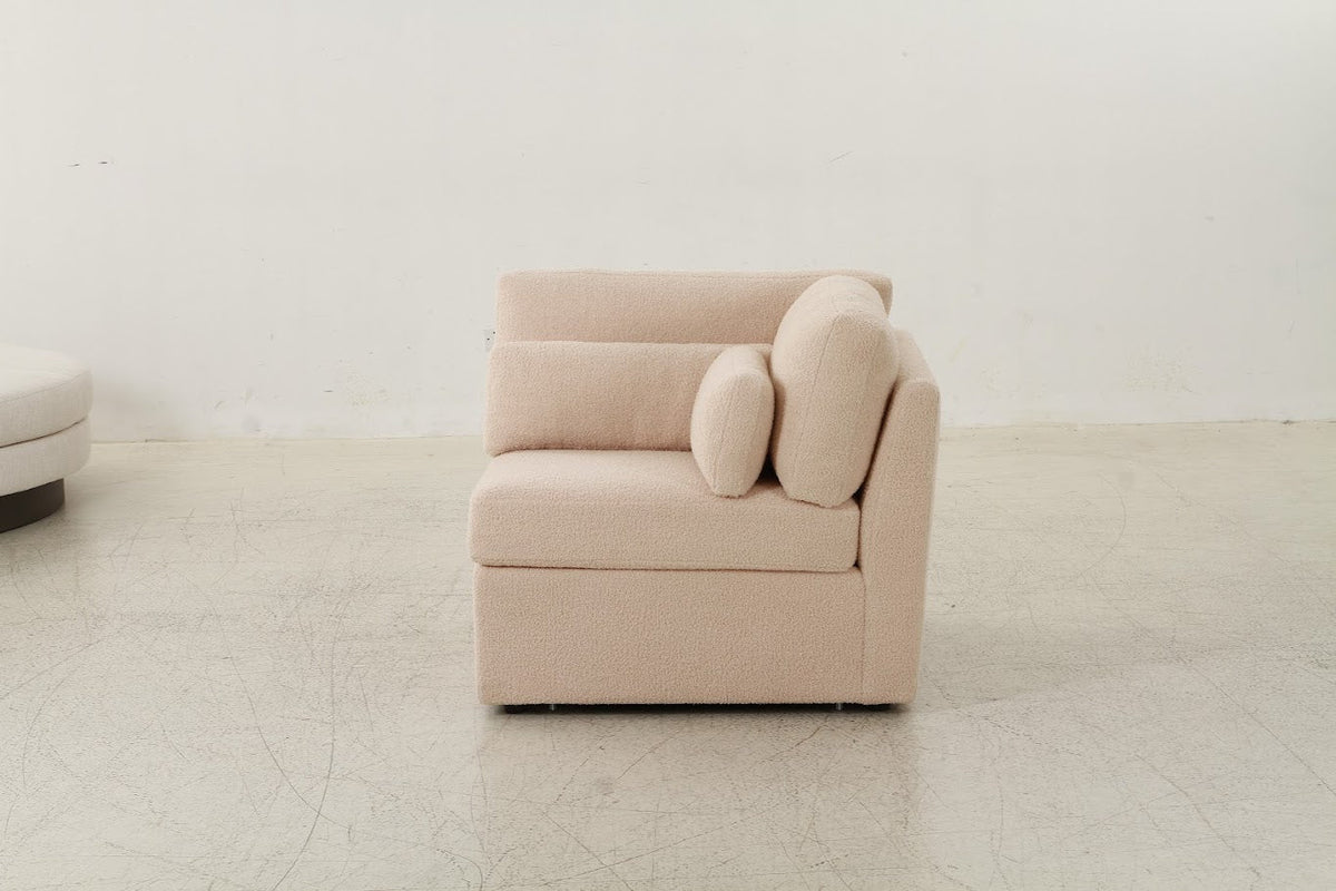 Teddy beige boucle corner Sectionals| Roots Furniture