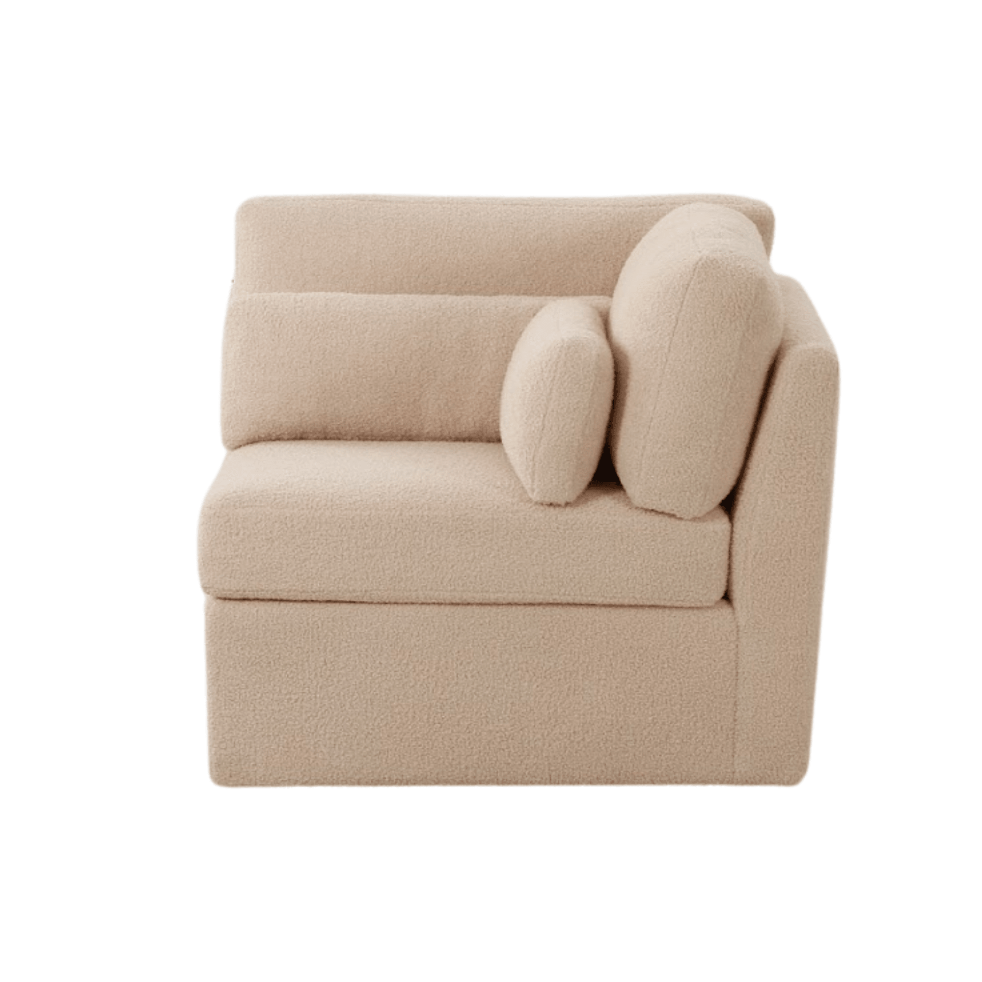 Teddy beige boucle RAF Sectionals| Roots Furniture