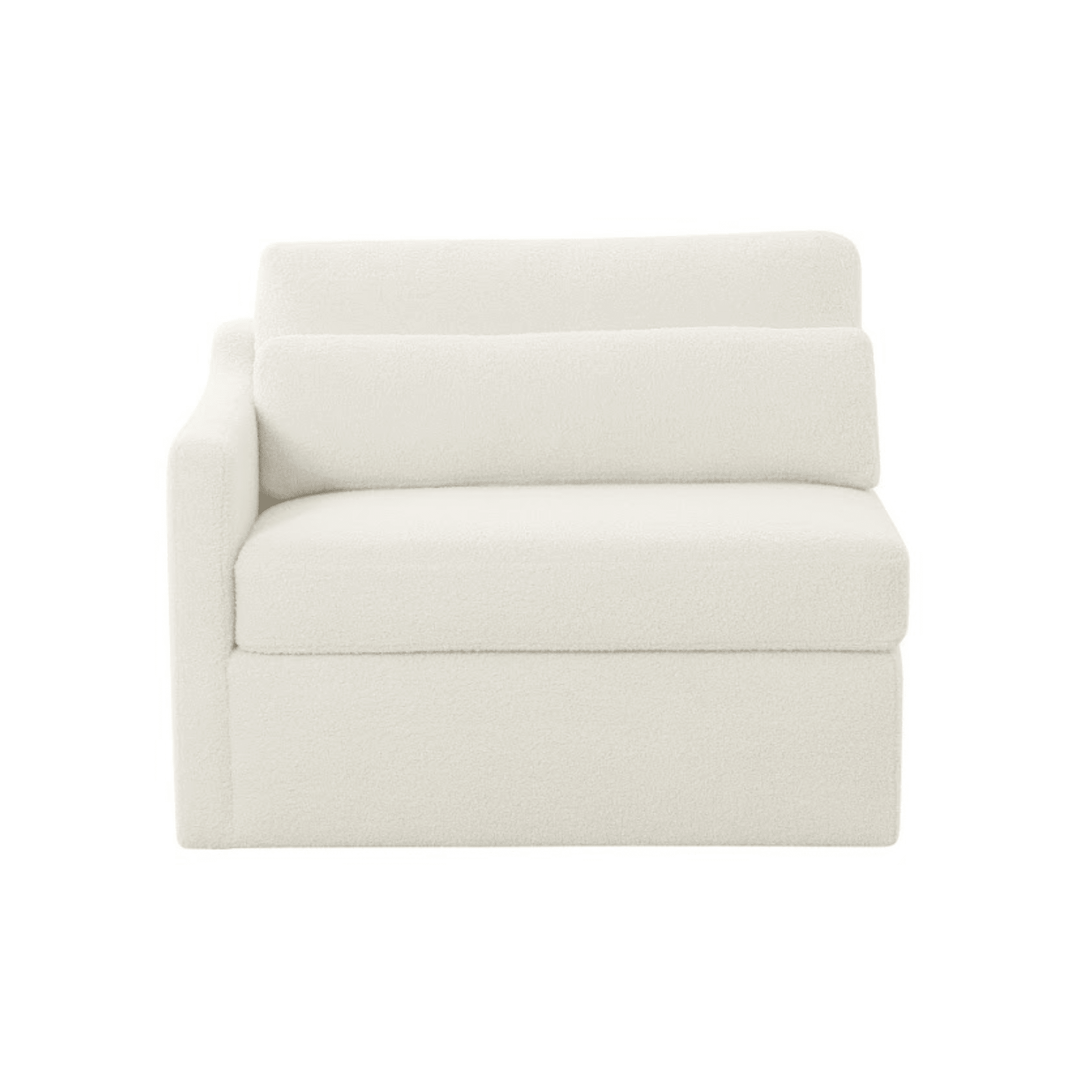 Teddy white boucle LAF Sectionals| Roots Furniture