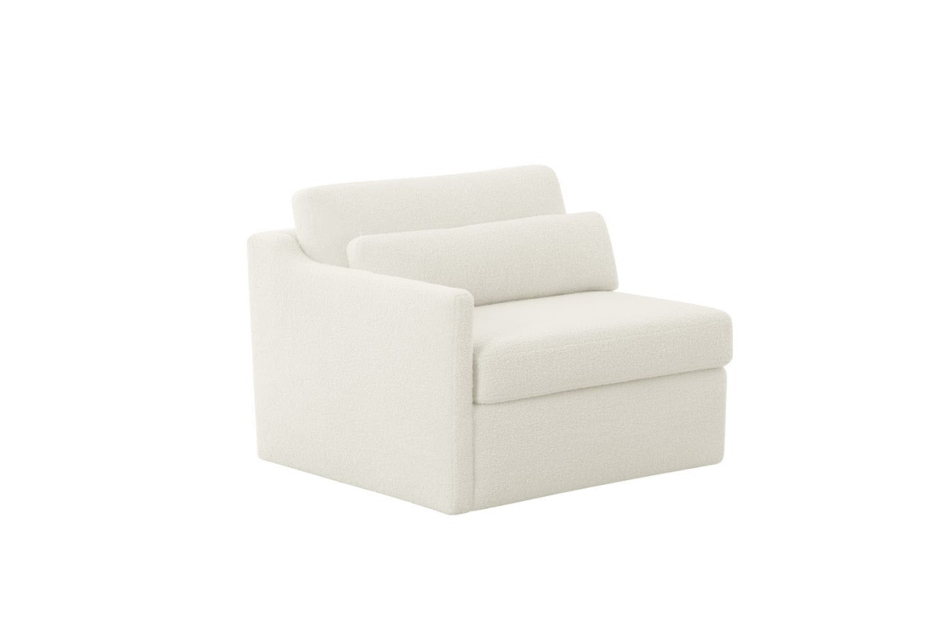 Teddy white boucle LAF Sectionals| Roots Furniture