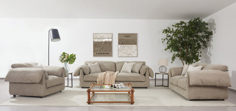 Tera gray brown 3 Seater Sofa (240CM) - Al Rugaib Furniture