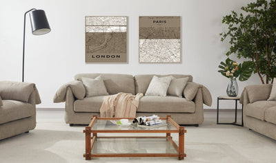 Tera gray brown Arm Chair (125CM) - Al Rugaib Furniture