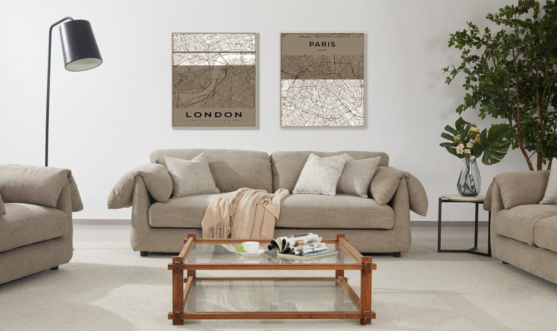 Tera gray brown Arm Chair (125CM) - Al Rugaib Furniture