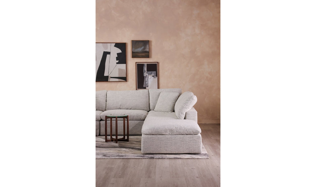 Terra Condo Corner Chair Neverfear™ Fabric Coastside Sand Sectionals| Moe's Home