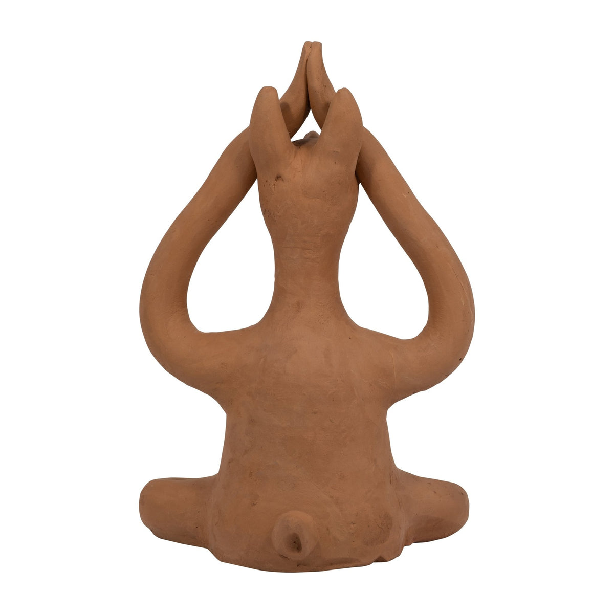TERRACOTTA, 10" SALUTATION YOGA BUNNY, NATURAL Table Decors| Sagebrook Home