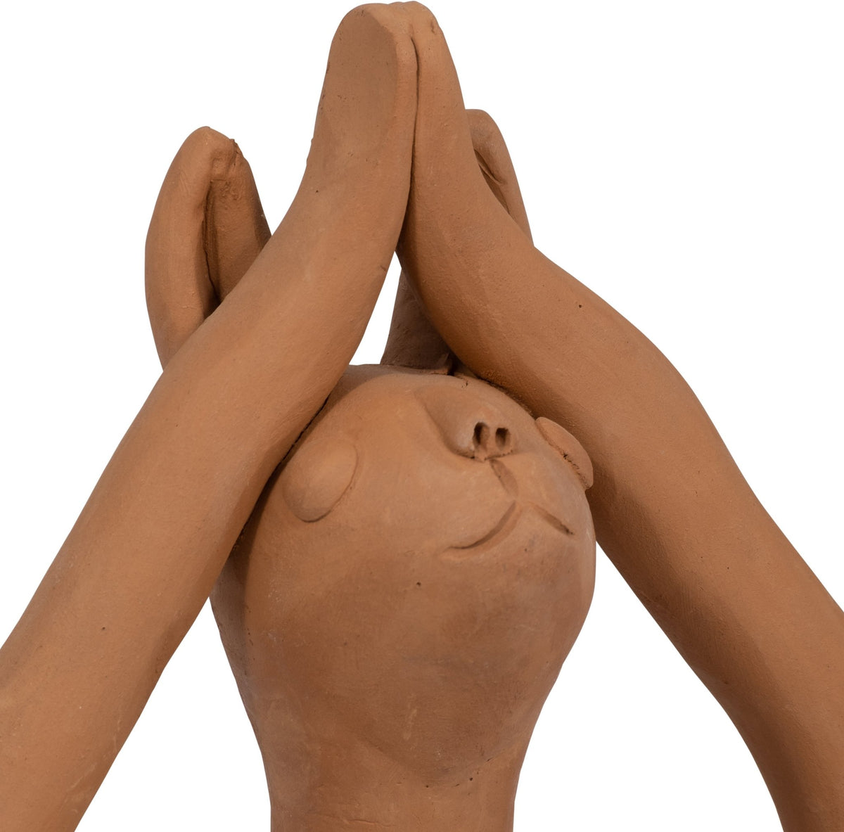 TERRACOTTA, 10" SALUTATION YOGA BUNNY, NATURAL Table Decors| Sagebrook Home