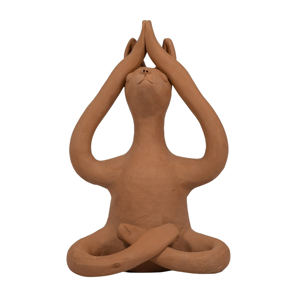 TERRACOTTA, 10" SALUTATION YOGA BUNNY, NATURAL Table Decors| Sagebrook Home