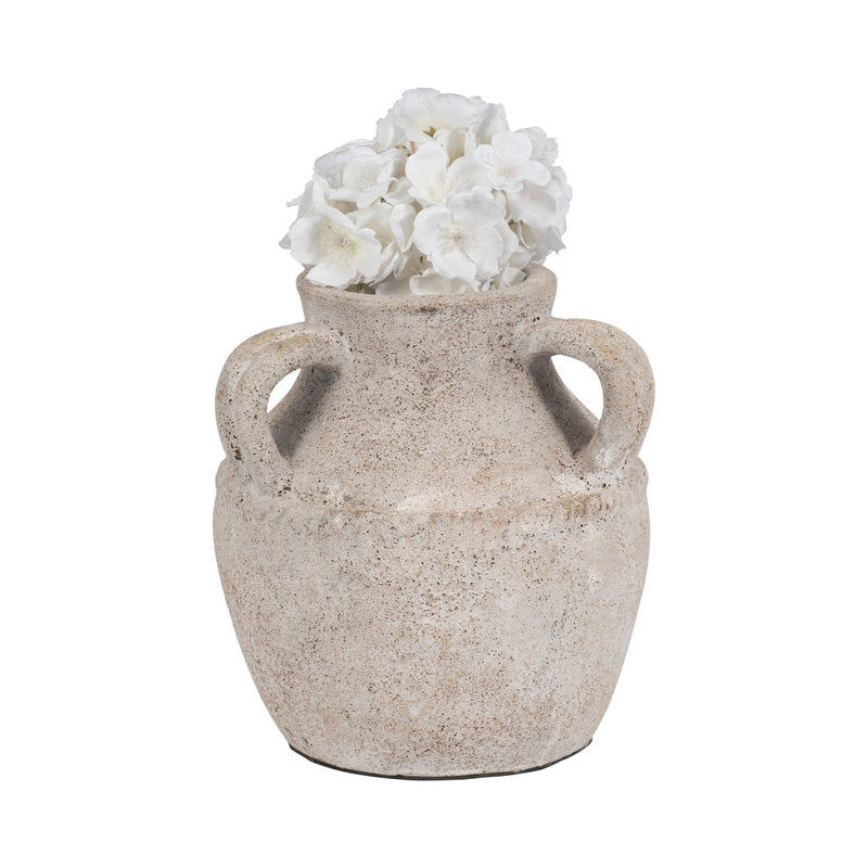 Terracotta, 10" Triple Handle Jug, Ivory - Al Rugaib Furniture