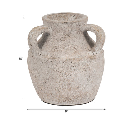 Terracotta, 10" Triple Handle Jug, Ivory - Al Rugaib Furniture