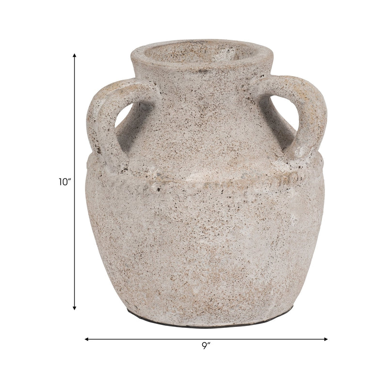 Terracotta, 10" Triple Handle Jug, Ivory - Al Rugaib Furniture