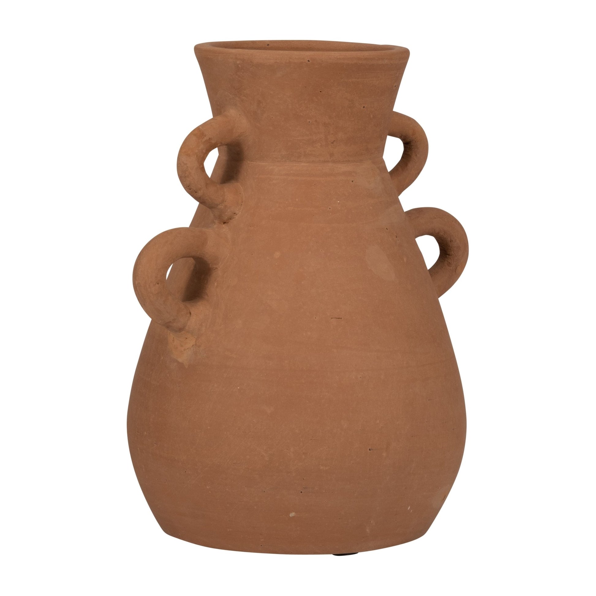 TERRACOTTA, 12" VASE WITH 4 HANDLES Vases and Jars| Sagebrook Home