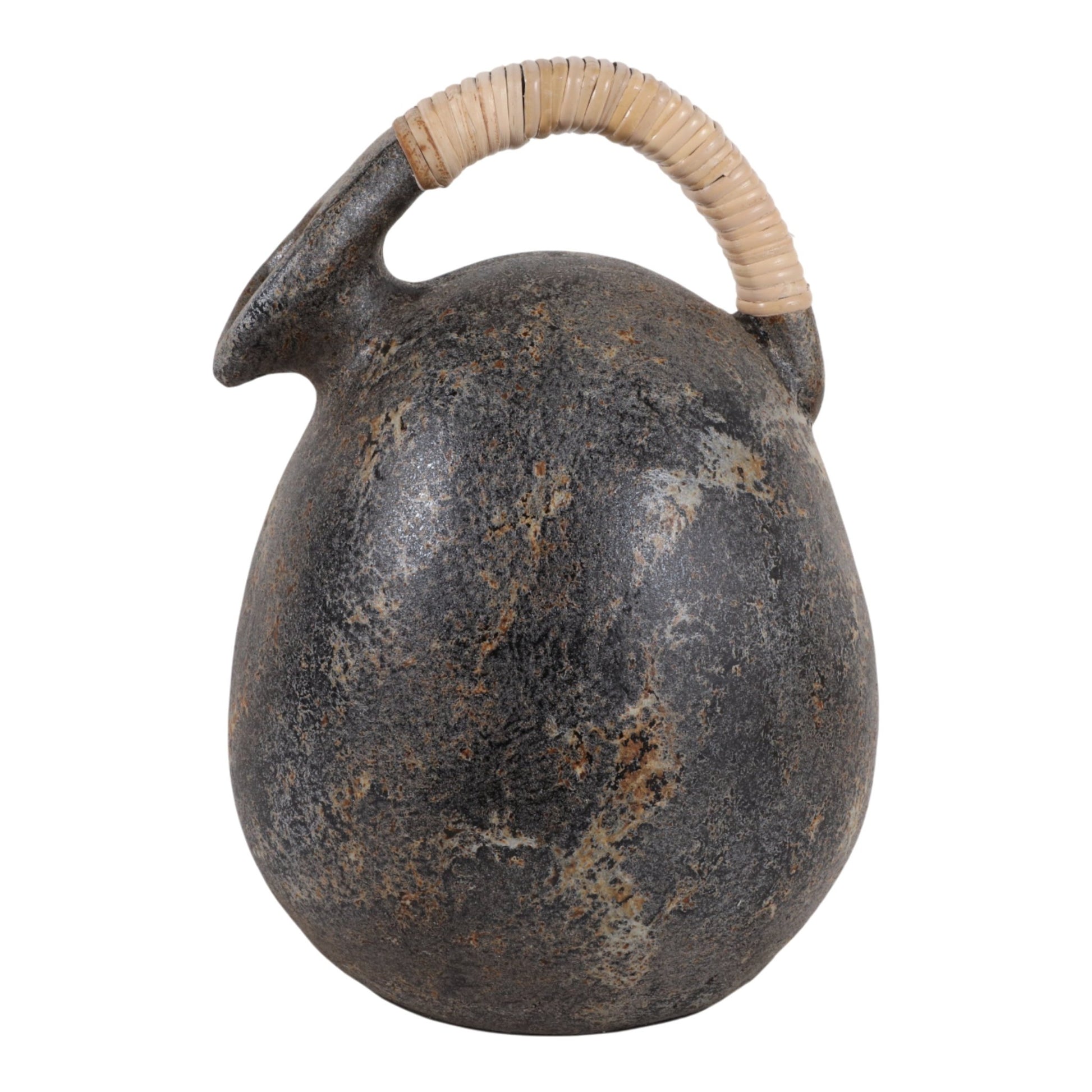 Terracotta, 16" Rustic Jug W/ Woven Handle, Multi Vases and Jars| Sagebrook Home