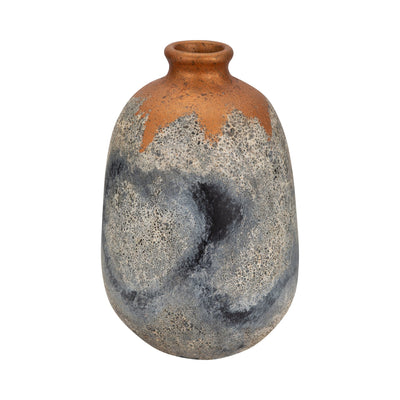 Terracotta, 16" Rustic Vase, Multi - Al Rugaib Furniture