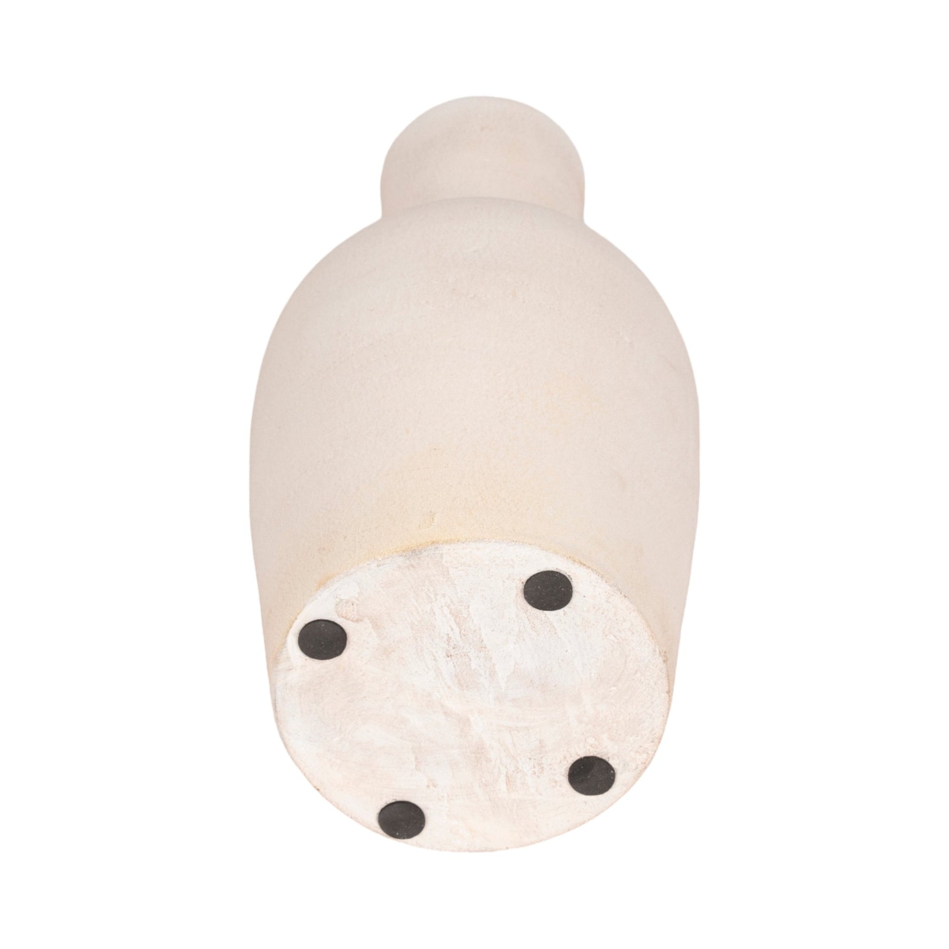 Terracotta, 16" Vase With Ring At Neck, Ivory Vases and Jars| Sagebrook Home