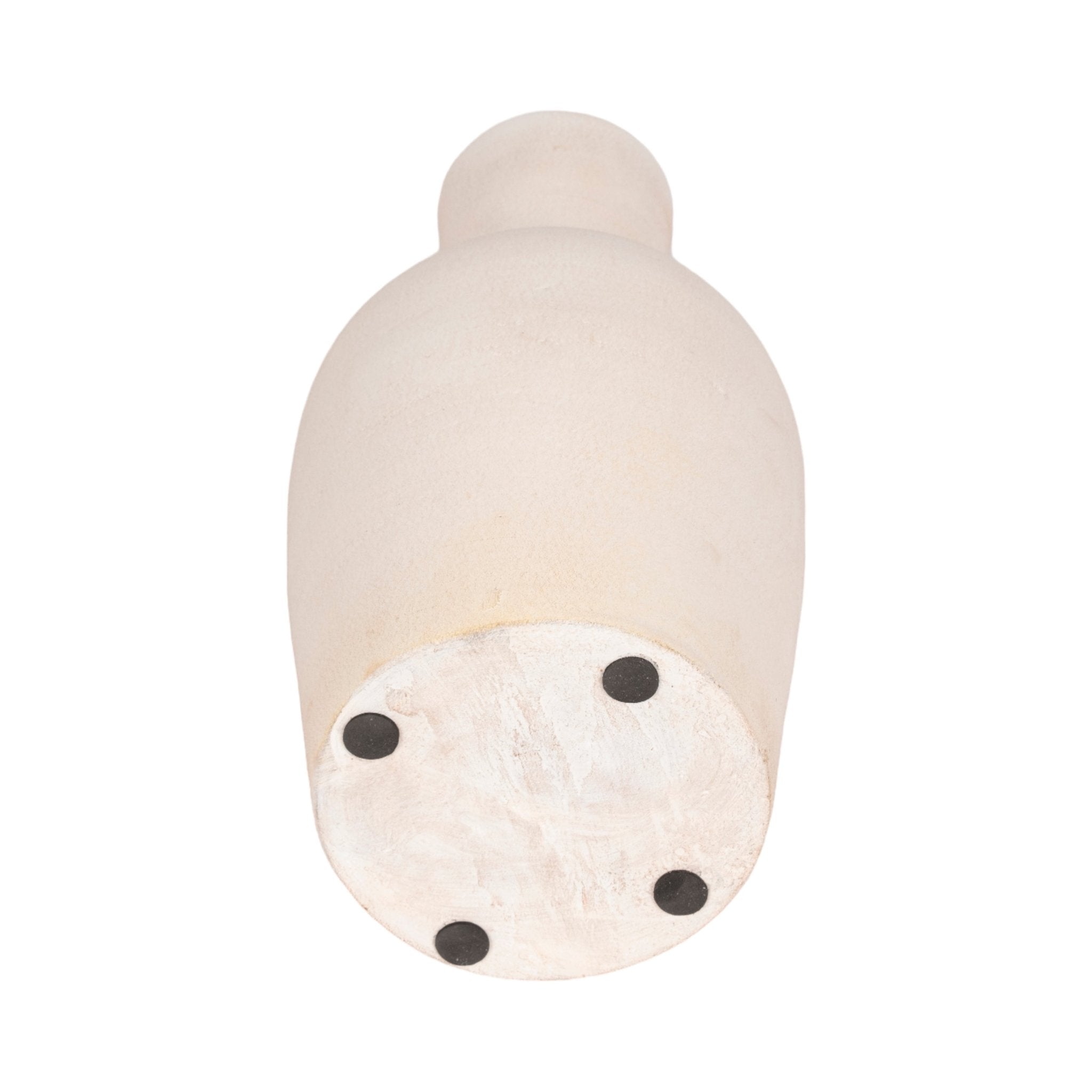 Terracotta, 16" Vase With Ring At Neck, Ivory Vases and Jars| Sagebrook Home