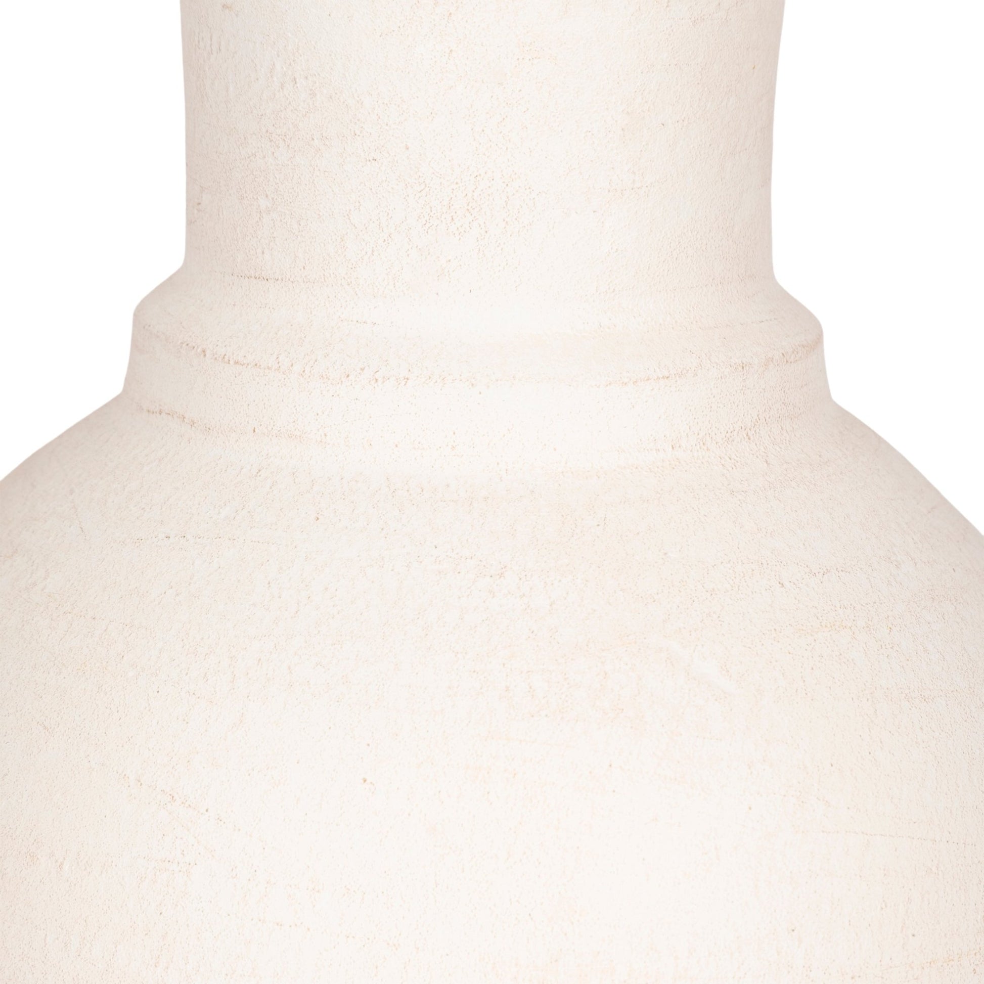 Terracotta, 16" Vase With Ring At Neck, Ivory Vases and Jars| Sagebrook Home
