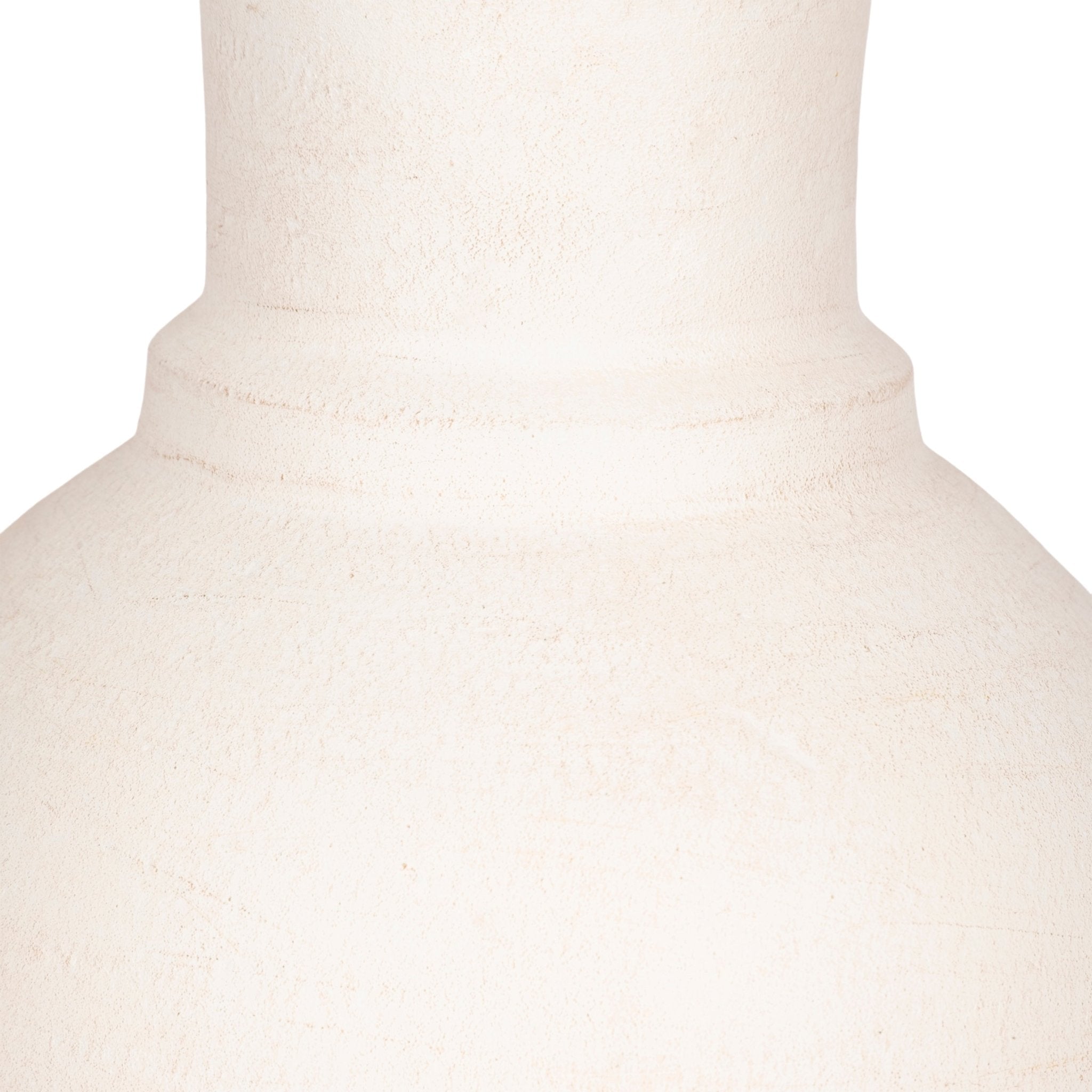 Terracotta, 16" Vase With Ring At Neck, Ivory Vases and Jars| Sagebrook Home