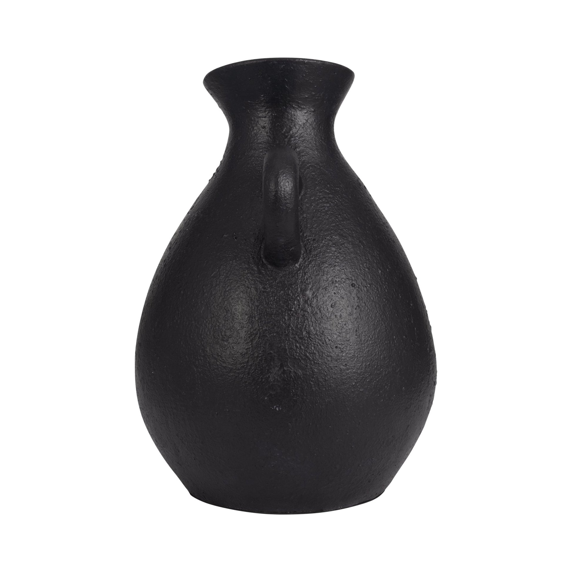 TERRACOTTA, 19" ORGANIC JUG WITH HANDLE, BLACK Vases and Jars| Sagebrook Home