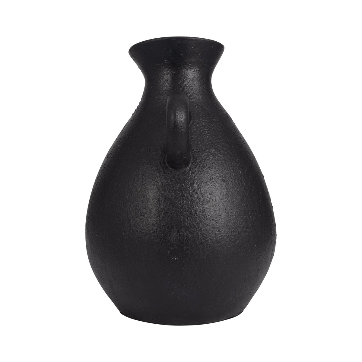 TERRACOTTA, 19" ORGANIC JUG WITH HANDLE, BLACK Vases and Jars| Sagebrook Home