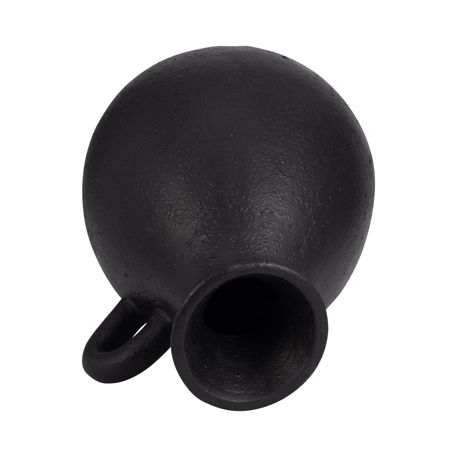 TERRACOTTA, 19" ORGANIC JUG WITH HANDLE, BLACK Vases and Jars| Sagebrook Home