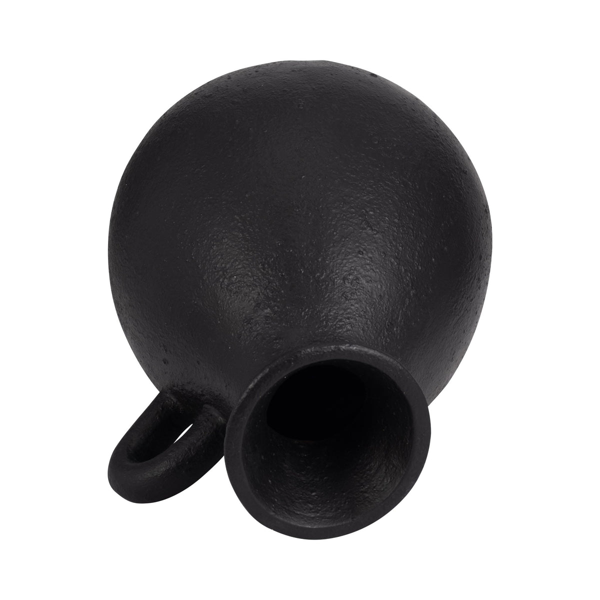 TERRACOTTA, 19" ORGANIC JUG WITH HANDLE, BLACK Vases and Jars| Sagebrook Home