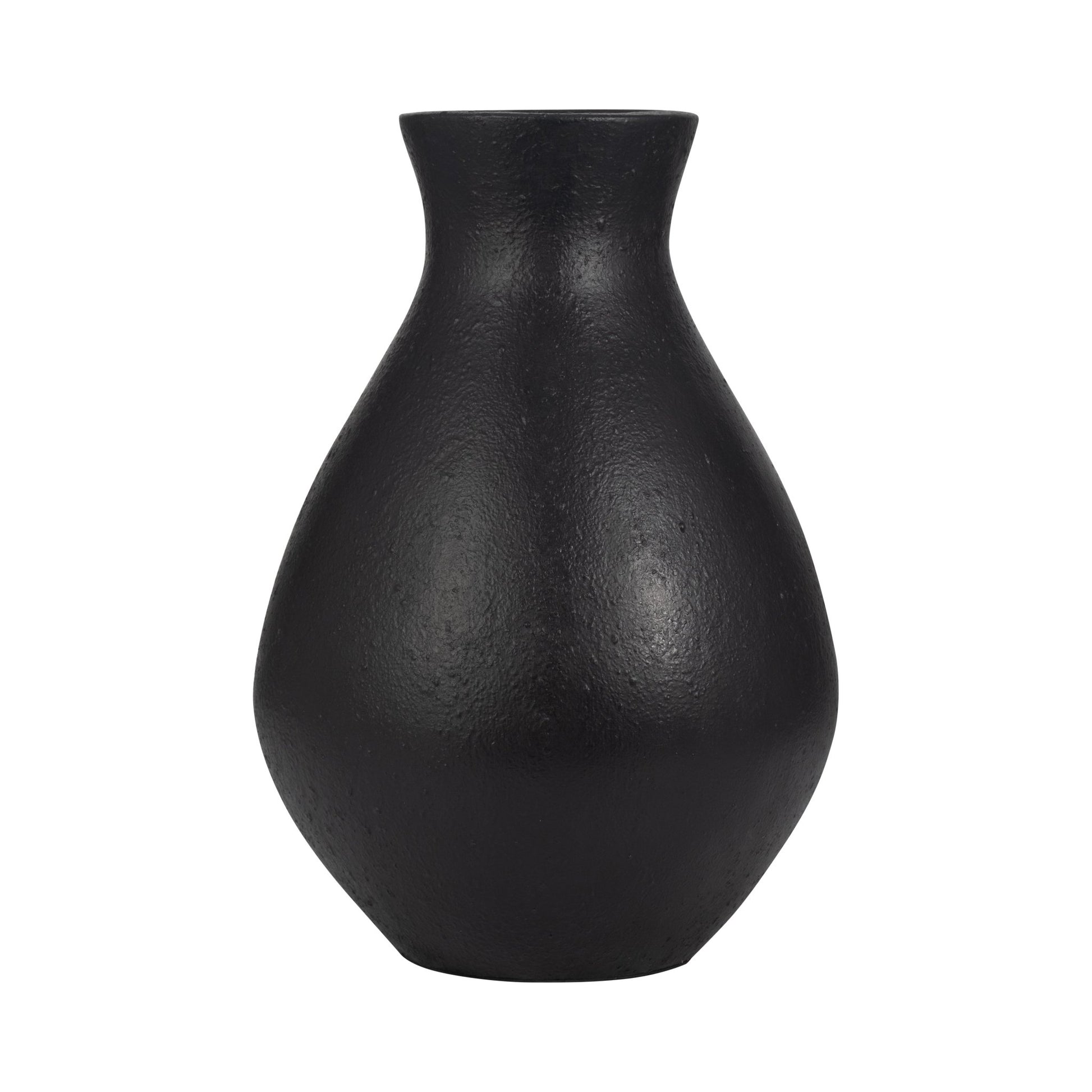 TERRACOTTA, ORGANIC VASE, BLACK/IVORY Vases and Jars| Sagebrook Home