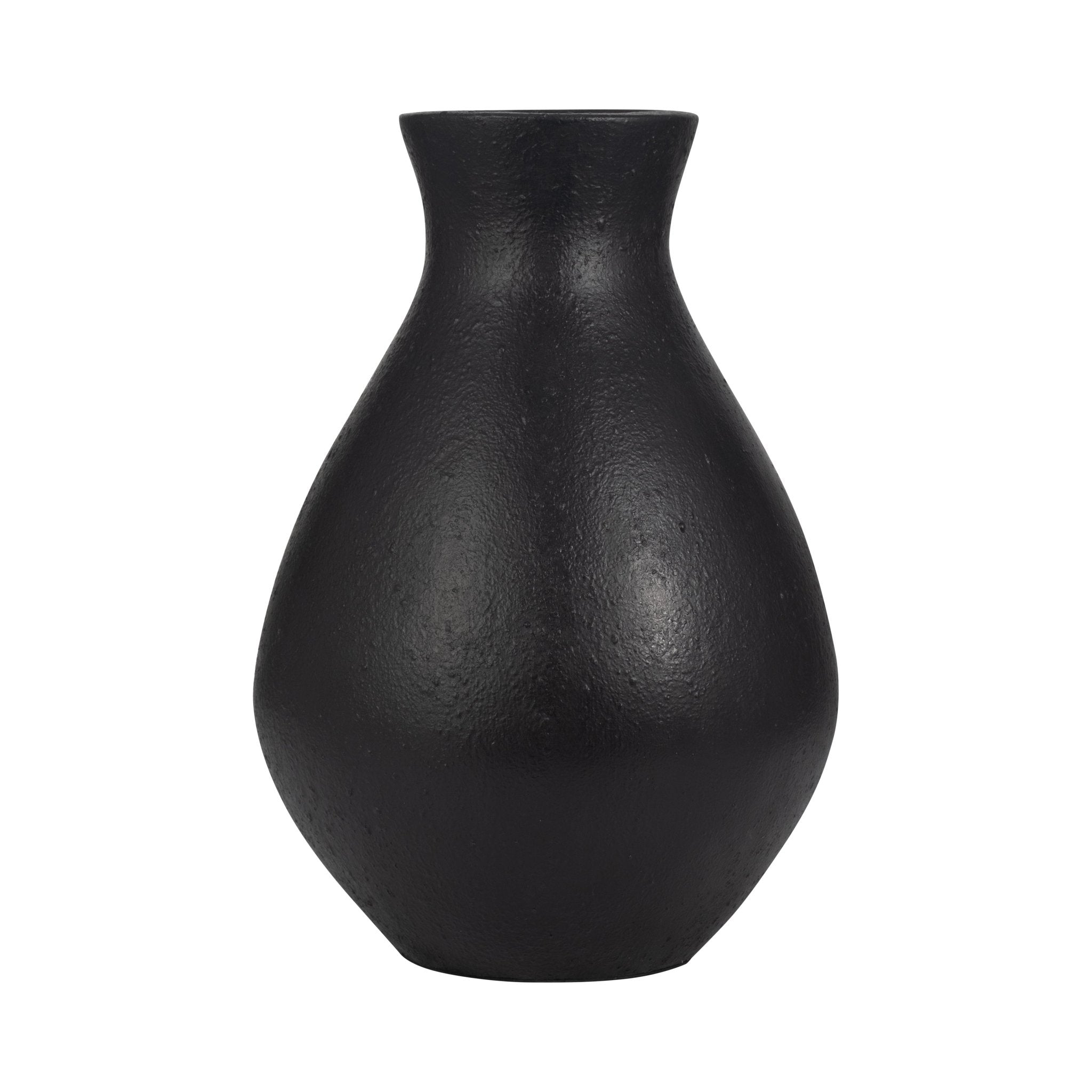 TERRACOTTA, ORGANIC VASE, BLACK/IVORY Vases and Jars| Sagebrook Home