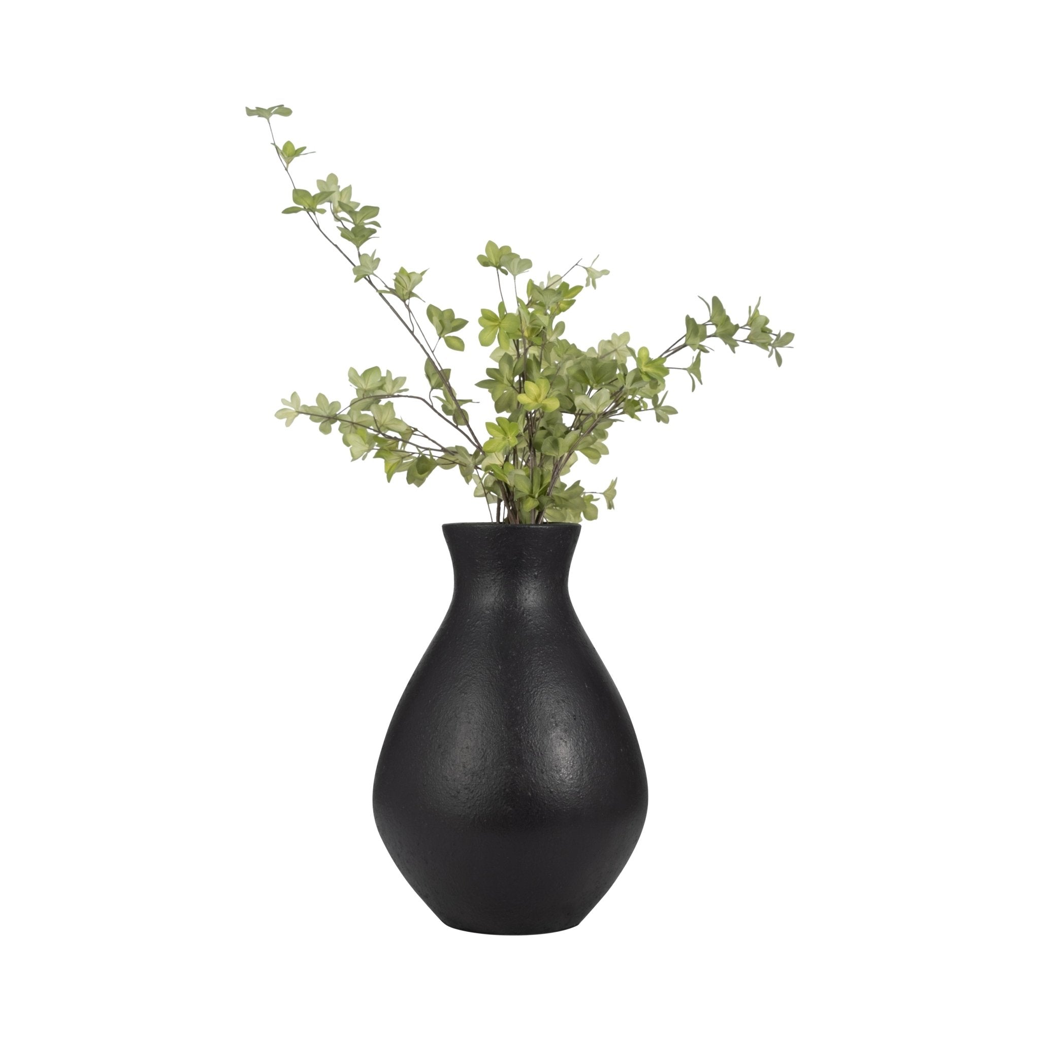 TERRACOTTA, ORGANIC VASE, BLACK/IVORY Vases and Jars| Sagebrook Home