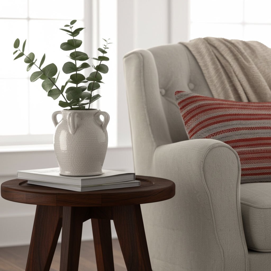 Terracotta Vase With Handles, White Crackle Vases and Jars| Sagebrook Home