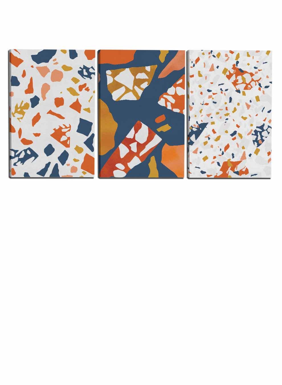 Terrazzo Pattern Paintings(set of 3) Paintings & Pictures| LOWHA
