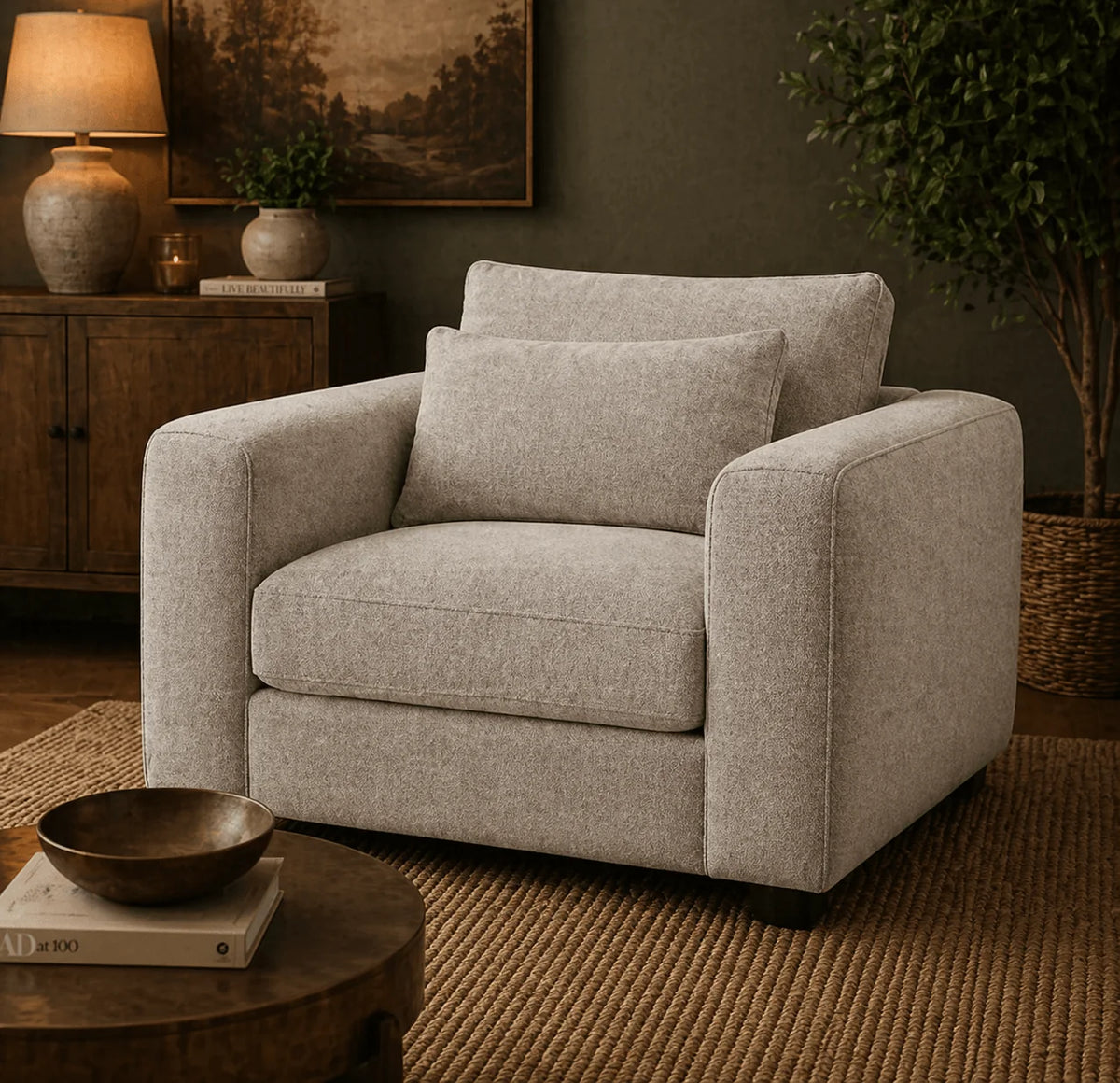 Terrona Arm Chair - Beige