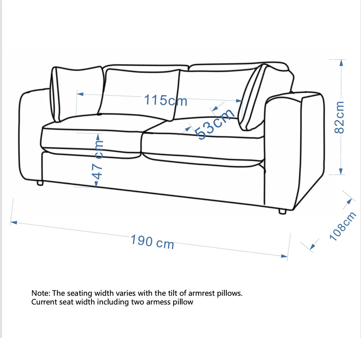 Terrona Rust Loveseat - Navy