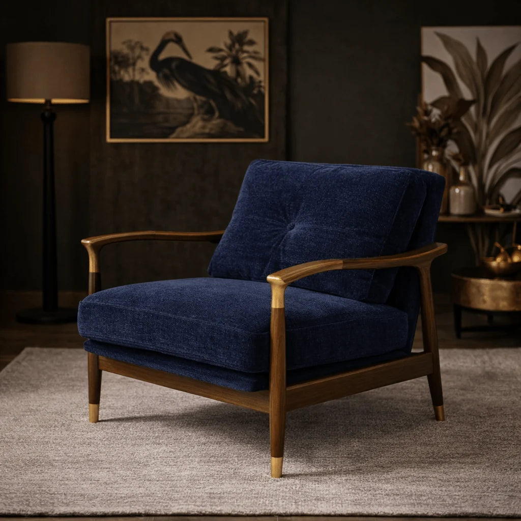Terrona Accent Chair - Navy