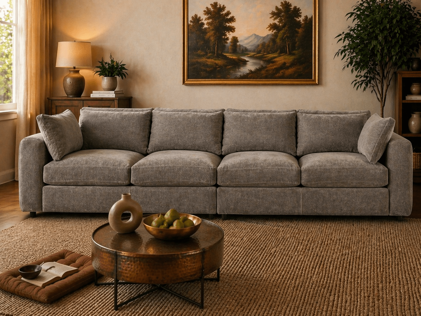 Terrona Rust Sofa 320cm Sofas & Loveseats| Roots Furniture