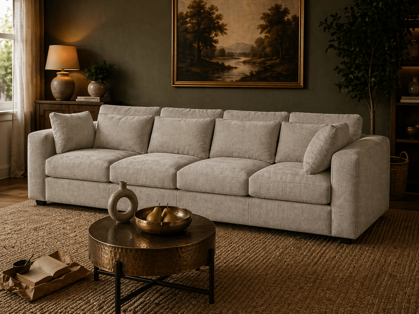 Terrona Rust Sofa 320cm Sofas & Loveseats| Roots Furniture
