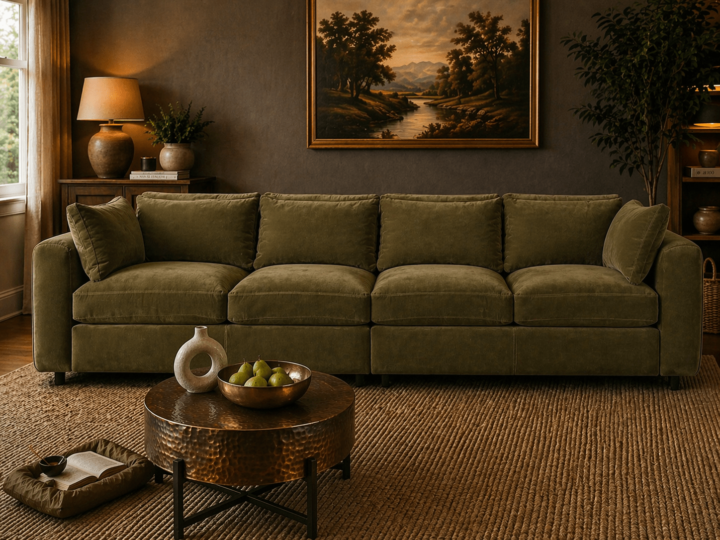 Terrona Rust Sofa 320cm Sofas & Loveseats| Roots Furniture
