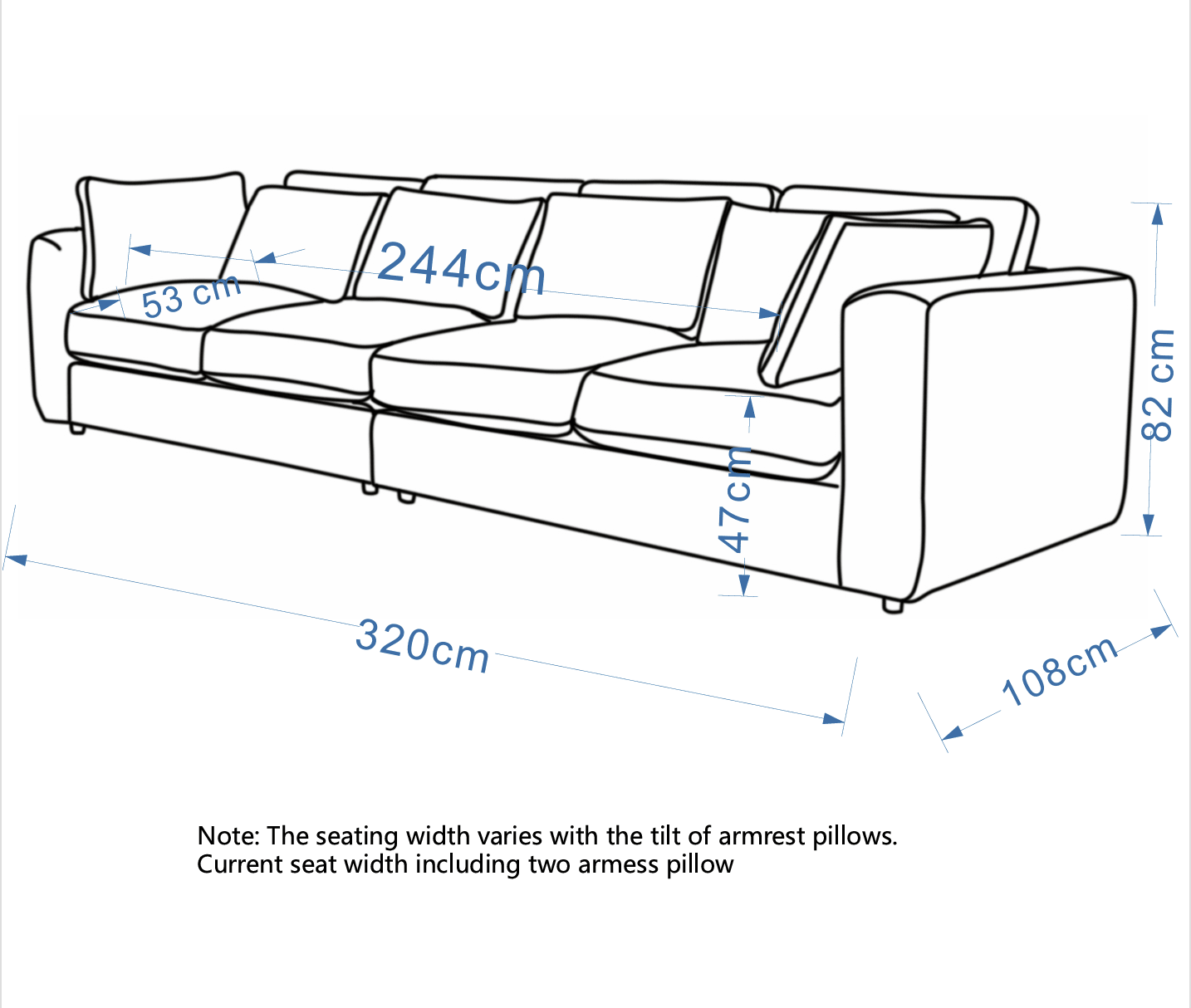Terrona Rust Sofa 320cm Sofas & Loveseats| Roots Furniture