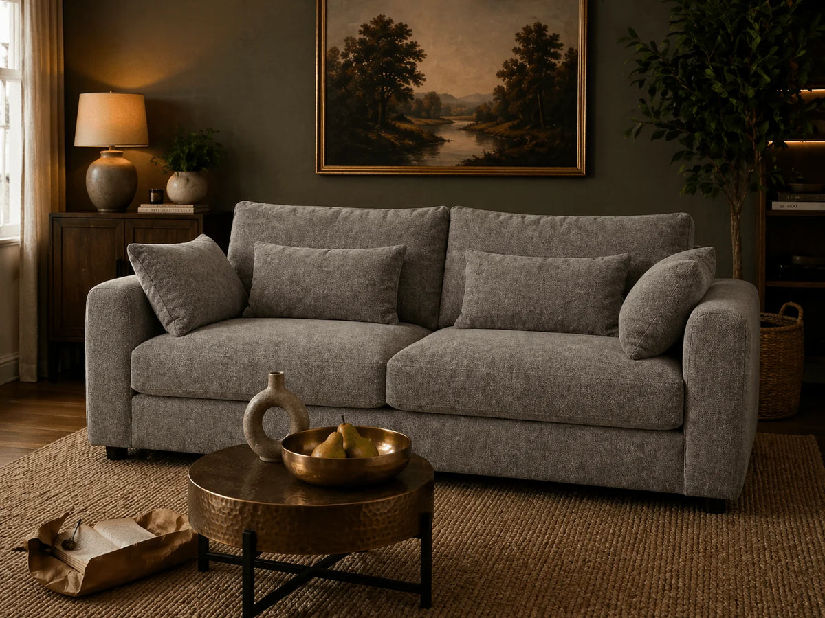 Terrona Rust Sofa 280cm - Gray