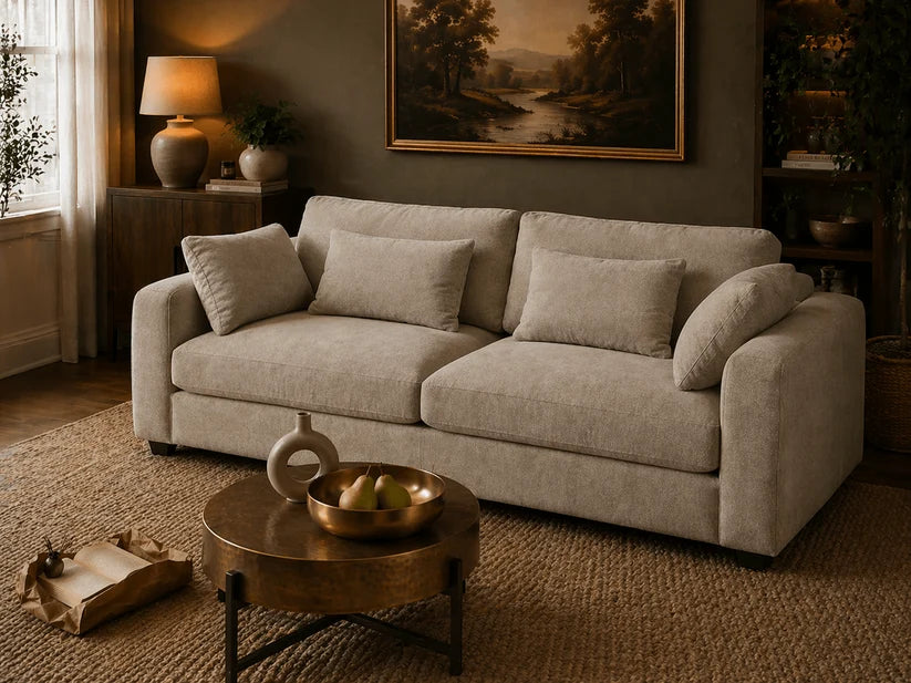 Terrona Rust Sofa 280cm - Beige