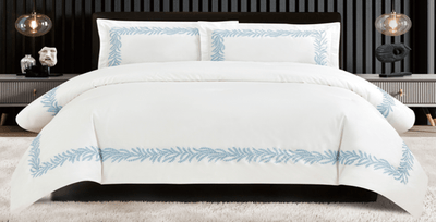 TH - E2004 Kyle Q Comforter Sets (3 PCS) - Al Rugaib Furniture